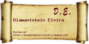 Diamantstein Elvira névjegykártya